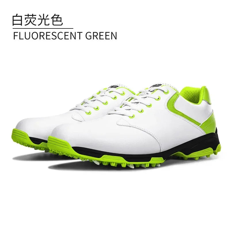 PGM Men Golf Shoes Anti-slip Breathable Golf Sneakers Super Fiber Spikeless Waterproof Outdoor Sports Leisure Trainers