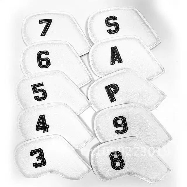 10pcs/set Golf Iron Headcover 3-9,P,S,A, Club Cover Equipment Number Sport Accessories Training Embroidery Golf