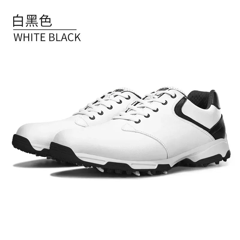 PGM Men Golf Shoes Anti-slip Breathable Golf Sneakers Super Fiber Spikeless Waterproof Outdoor Sports Leisure Trainers