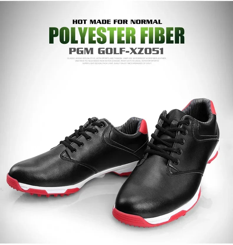 PGM Men Golf Shoes Anti-slip Breathable Golf Sneakers Super Fiber Spikeless Waterproof Outdoor Sports Leisure Trainers