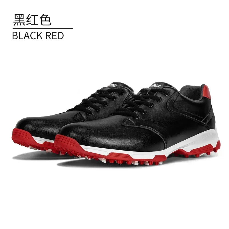 PGM Men Golf Shoes Anti-slip Breathable Golf Sneakers Super Fiber Spikeless Waterproof Outdoor Sports Leisure Trainers