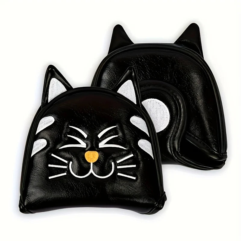 1pc Cute cat shaped golf protective cover, golf putting cover, dust-proof and durable, providing the best protection