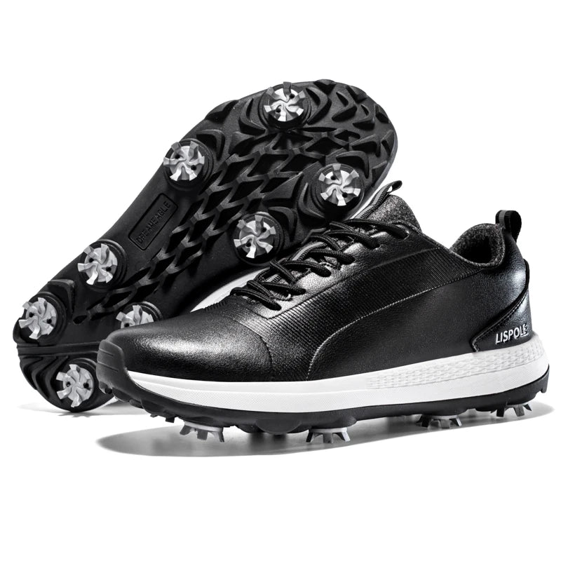 Hot Sale Lersure Golf Shoes Men Waterproof Golf Spikes Sneakers Professional Non-Slip Golf Footwear Trainers Luxury Sports Shoes