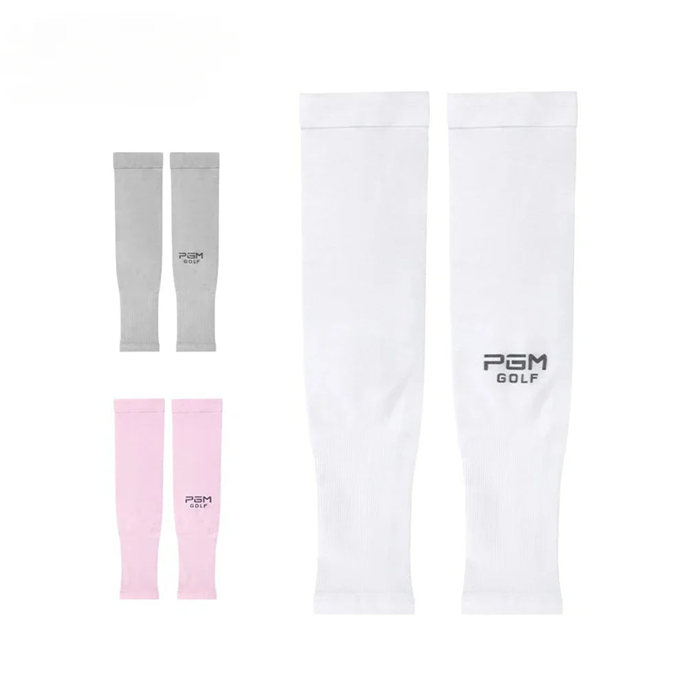 1Pair PGM Golf Sleeve Sunscreen Cuff UV Sun Protection Arm Sleeves Anti-Slip Men Women Long Glove Golf Outdoor Sport Accessories