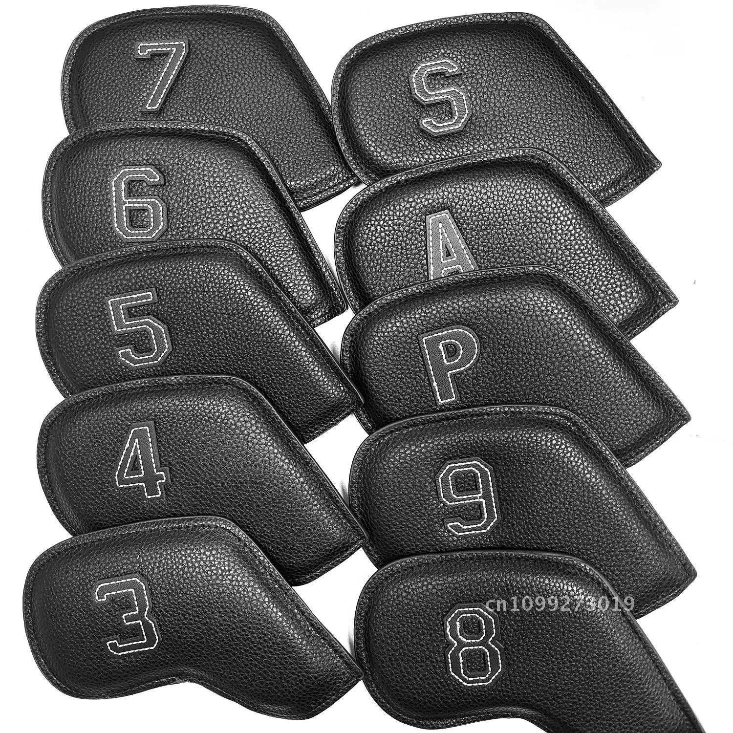 10pcs/set Golf Iron Headcover 3-9,P,S,A, Club Cover Equipment Number Sport Accessories Training Embroidery Golf