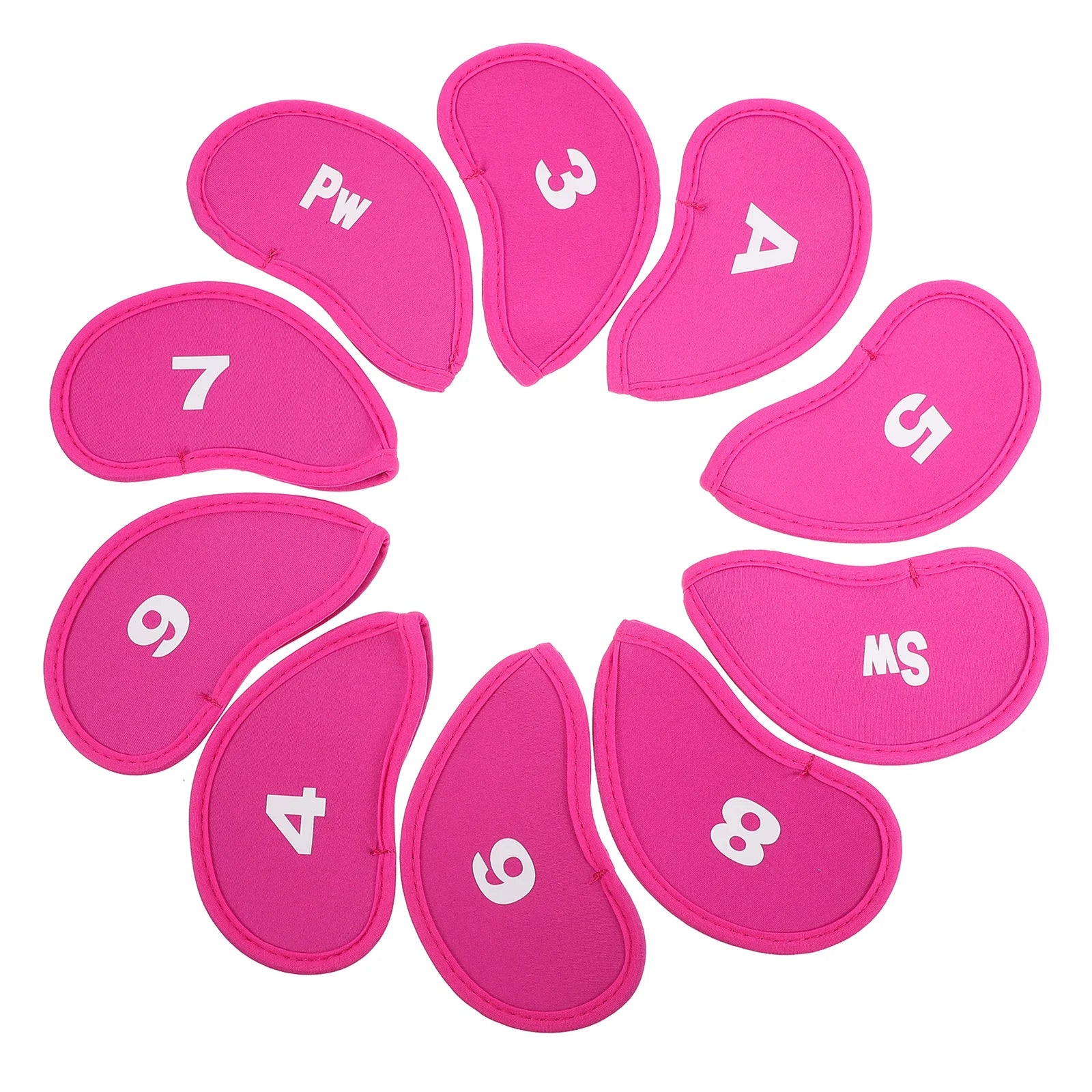 10pcs Golf Club Head Covers Anti-Wear Breathable Putter Protector Thickened Shockproof Travel Club Sleeves For Men Women Sports