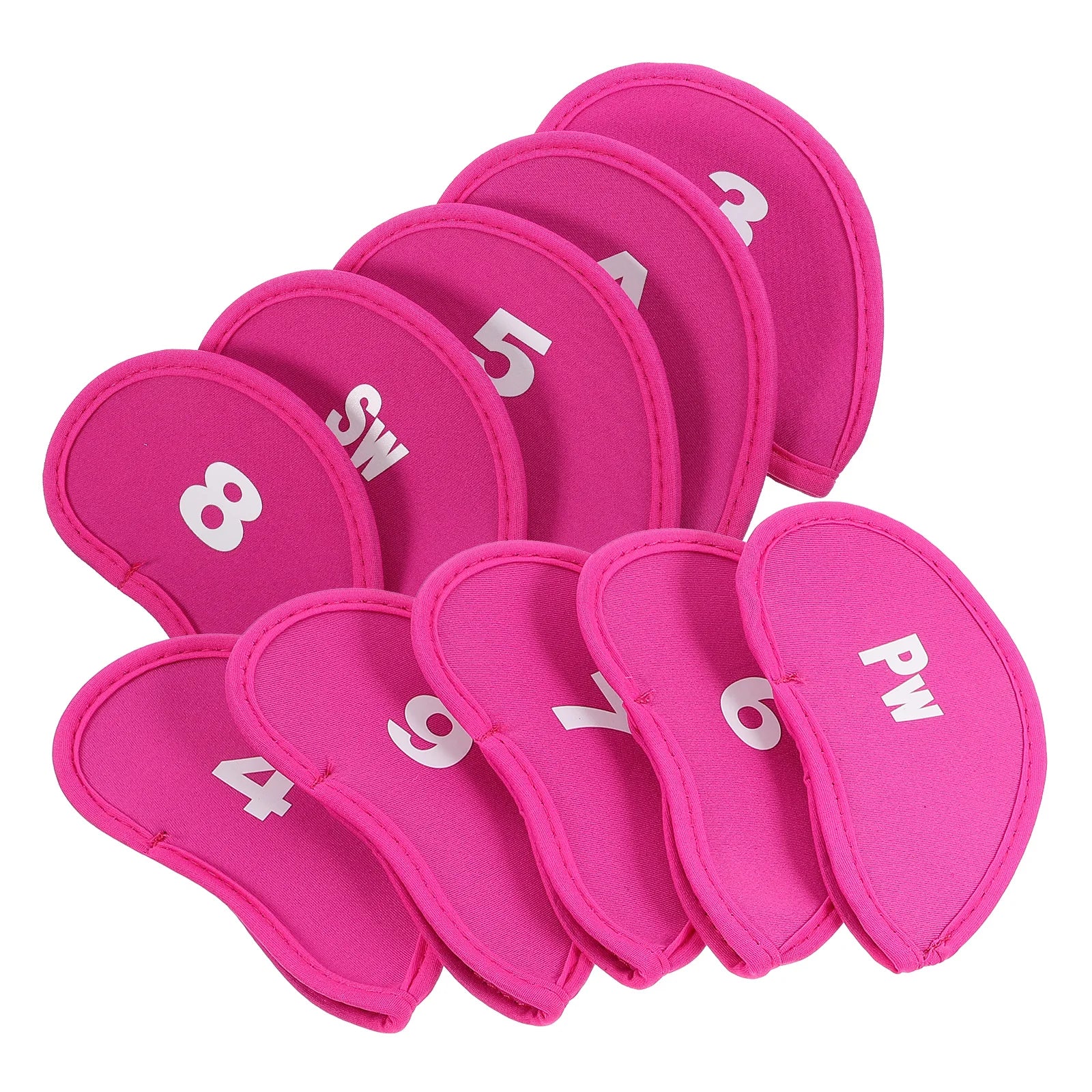 10pcs Golf Club Head Covers Anti-Wear Breathable Putter Protector Thickened Shockproof Travel Club Sleeves For Men Women Sports