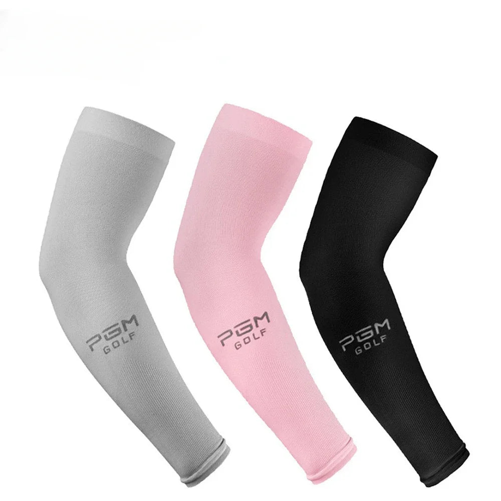 1Pair PGM Golf Sleeve Sunscreen Cuff UV Sun Protection Arm Sleeves Anti-Slip Men Women Long Glove Golf Outdoor Sport Accessories