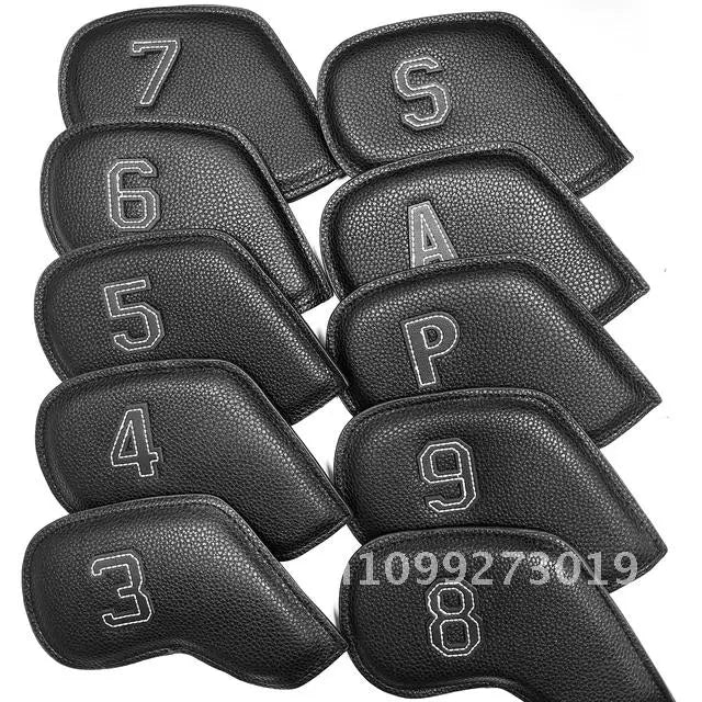 10pcs/set Golf Iron Headcover 3-9,P,S,A, Club Cover Equipment Number Sport Accessories Training Embroidery Golf