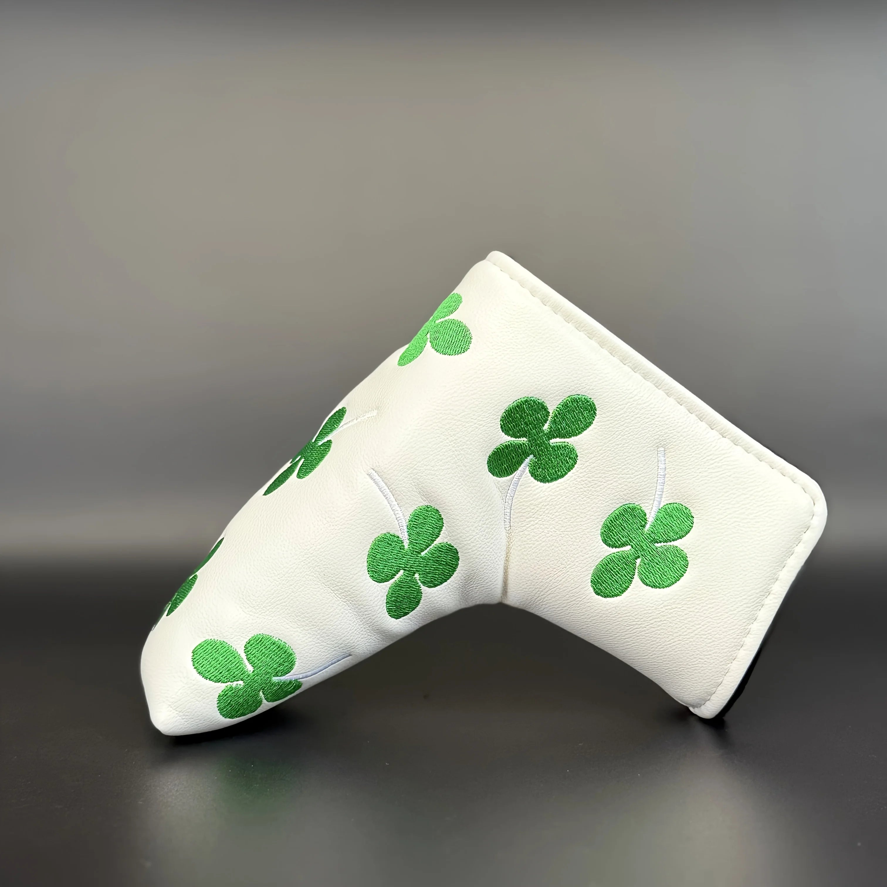 1pc Four-Leaf Clover Golf Club Head Cover - Lucky Golf Design, Elastic Self-Sealing Closure, Scratch
